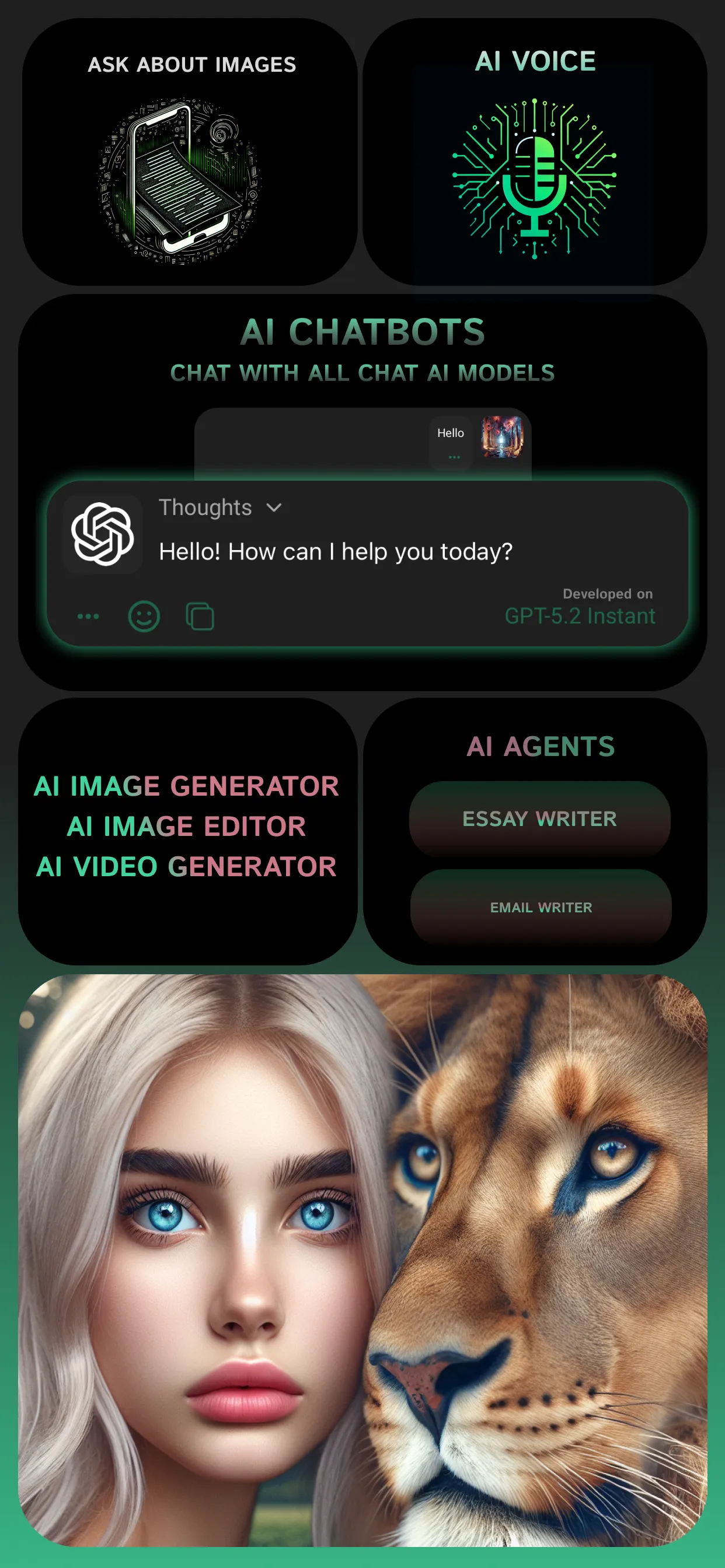 Example screenshot of the Clever AI mobile app