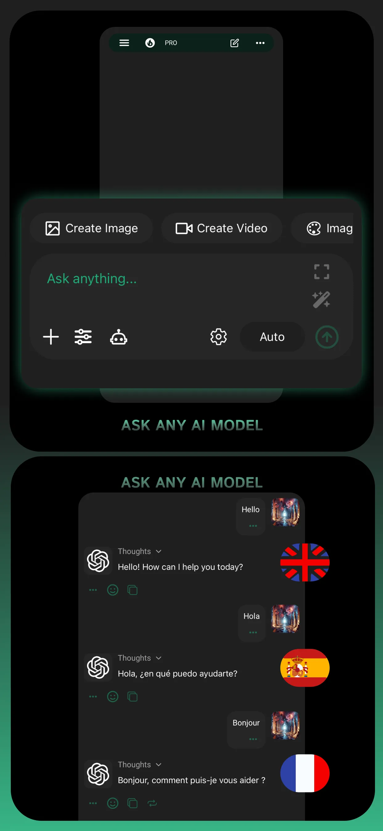 Example screenshot of the Clever AI mobile app