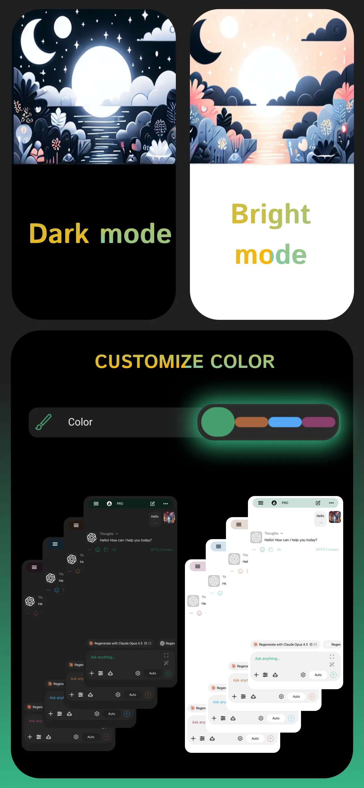 Example screenshot of the Clever AI mobile app